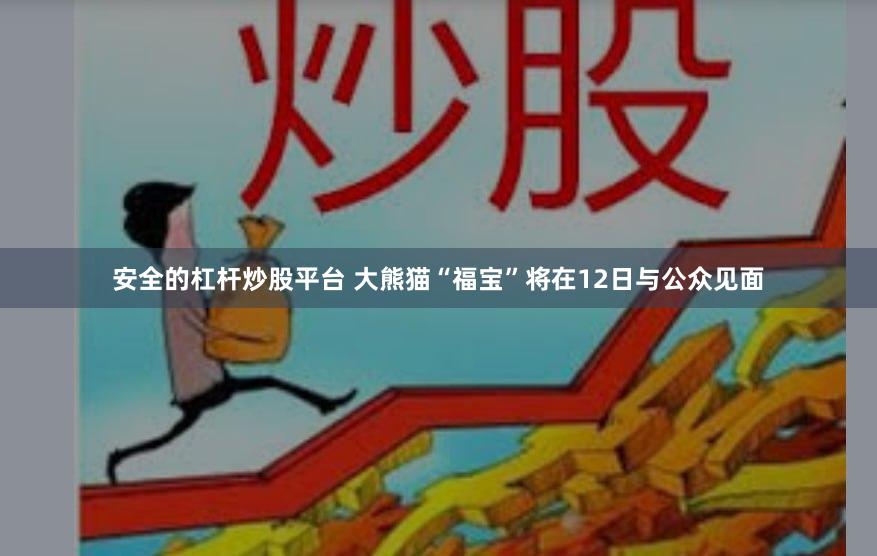 安全的杠杆炒股平台 大熊猫“福宝”将在12日与公众见面