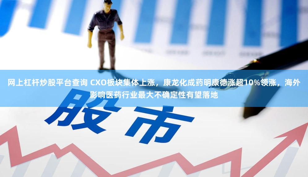 网上杠杆炒股平台查询 CXO板块集体上涨，康龙化成药明康德涨超10%领涨，海外影响医药行业最大不确定性有望落地