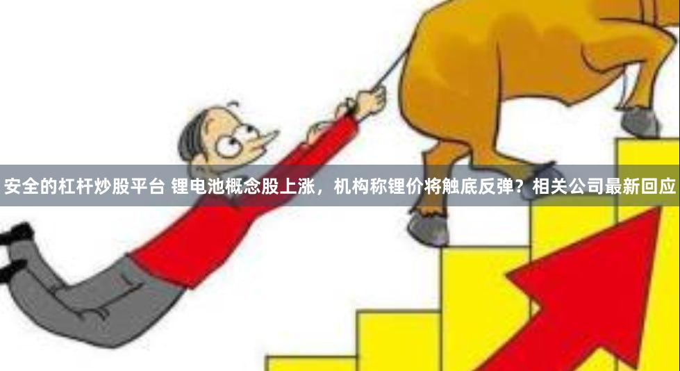 安全的杠杆炒股平台 锂电池概念股上涨，机构称锂价将触底反弹？相关公司最新回应