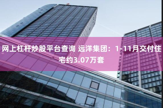 网上杠杆炒股平台查询 远洋集团：1-11月交付住宅约3.07万套
