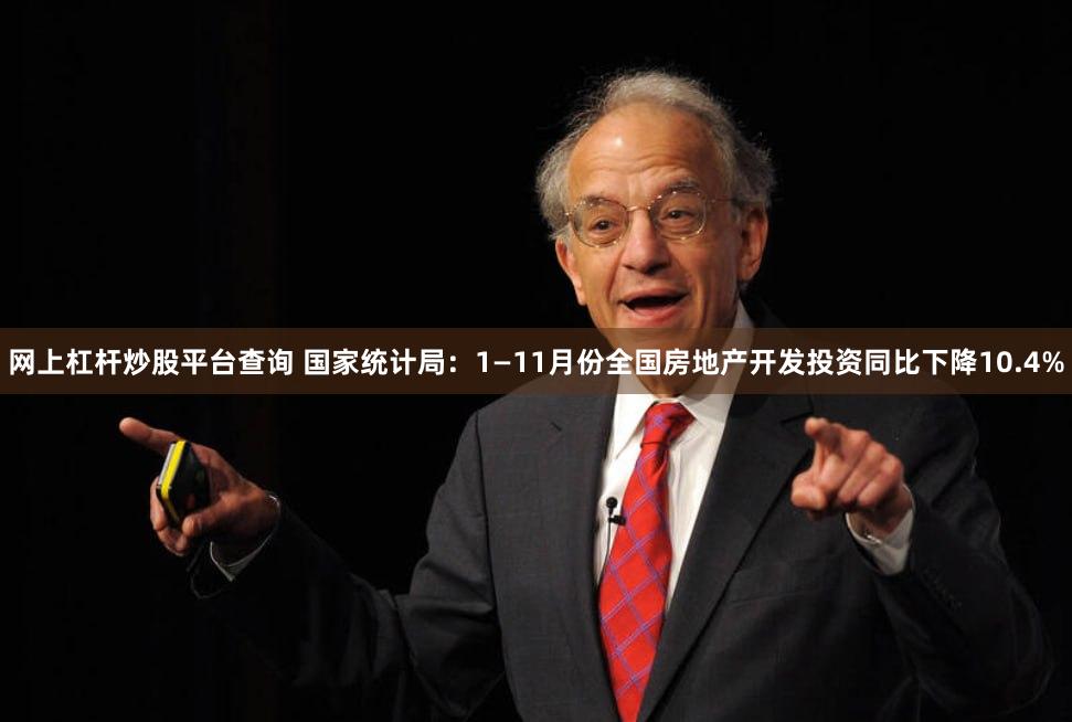 网上杠杆炒股平台查询 国家统计局：1—11月份全国房地产开发投资同比下降10.4%