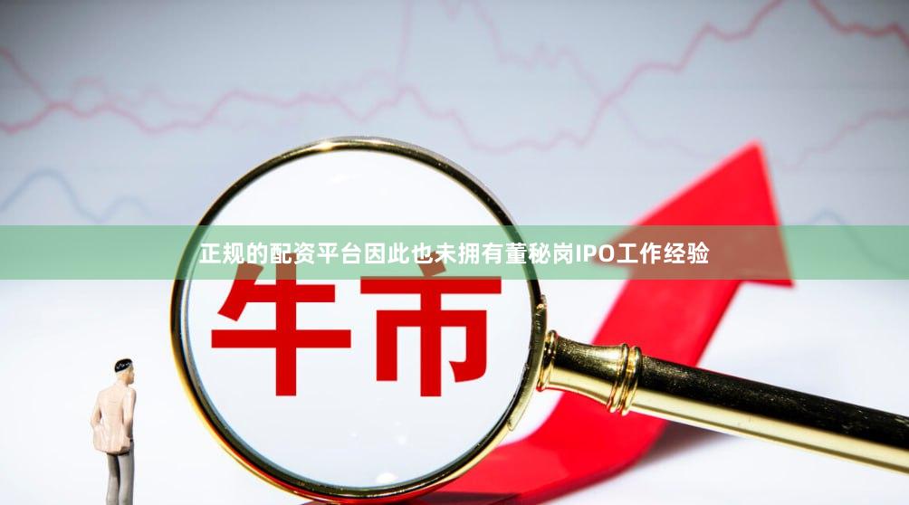 正规的配资平台因此也未拥有董秘岗IPO工作经验